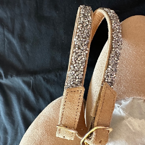 dr LIZA sneaker pump with detachable sparkle strap - GOLDEN SAND SUEDE - Sz 8.5W - Picture 11 of 13